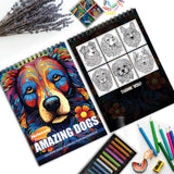 Amazing Dogs Spiral Bound Coloring Book, Lovable Dog Illustrations for a Heartwarming Experience, Great for Dog Lovers and Animal Art Enthusiasts