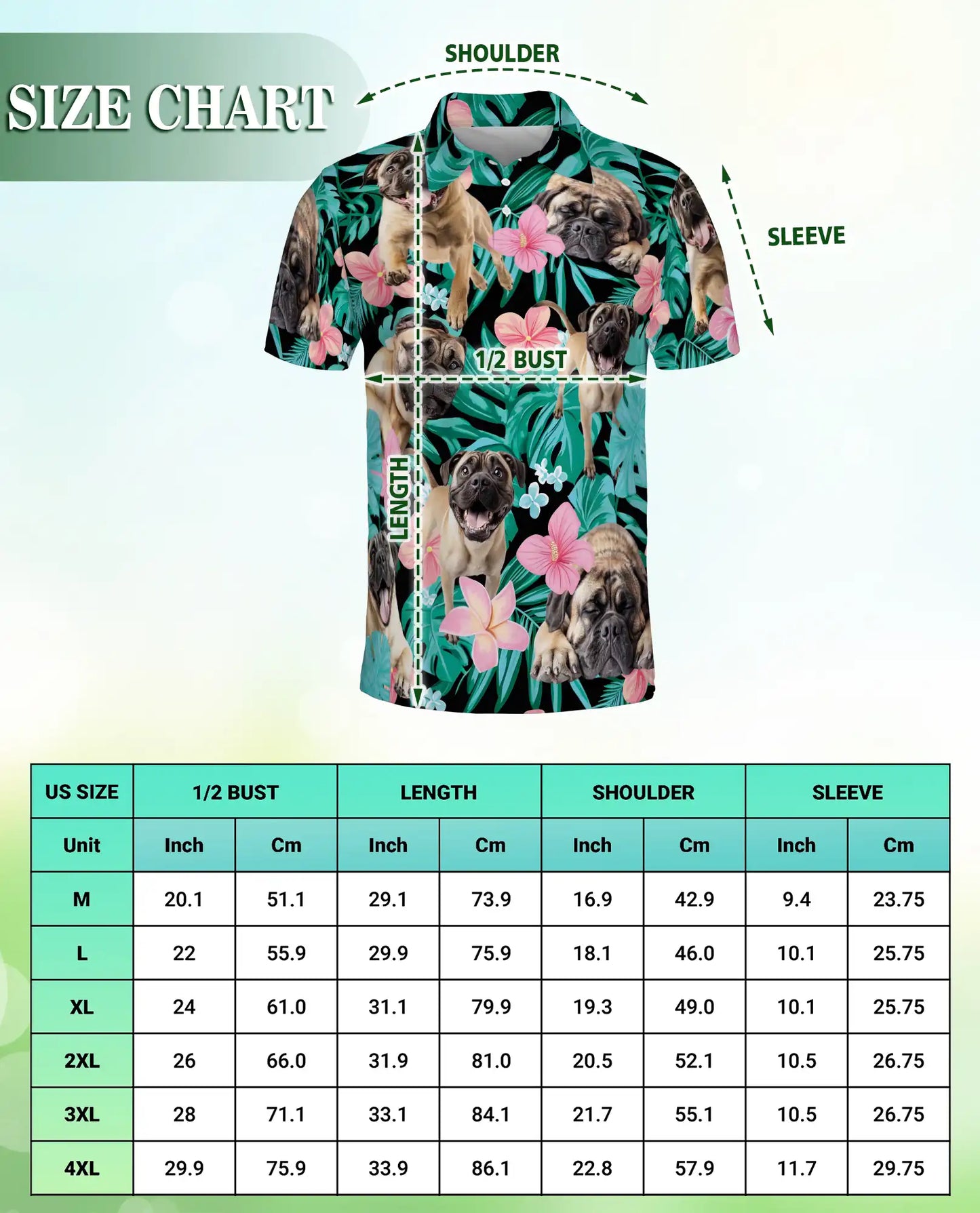 Bullmastiff Hawaiian Polo Shirt – Tropical Dog Lover Shirt | Azhobbyshop