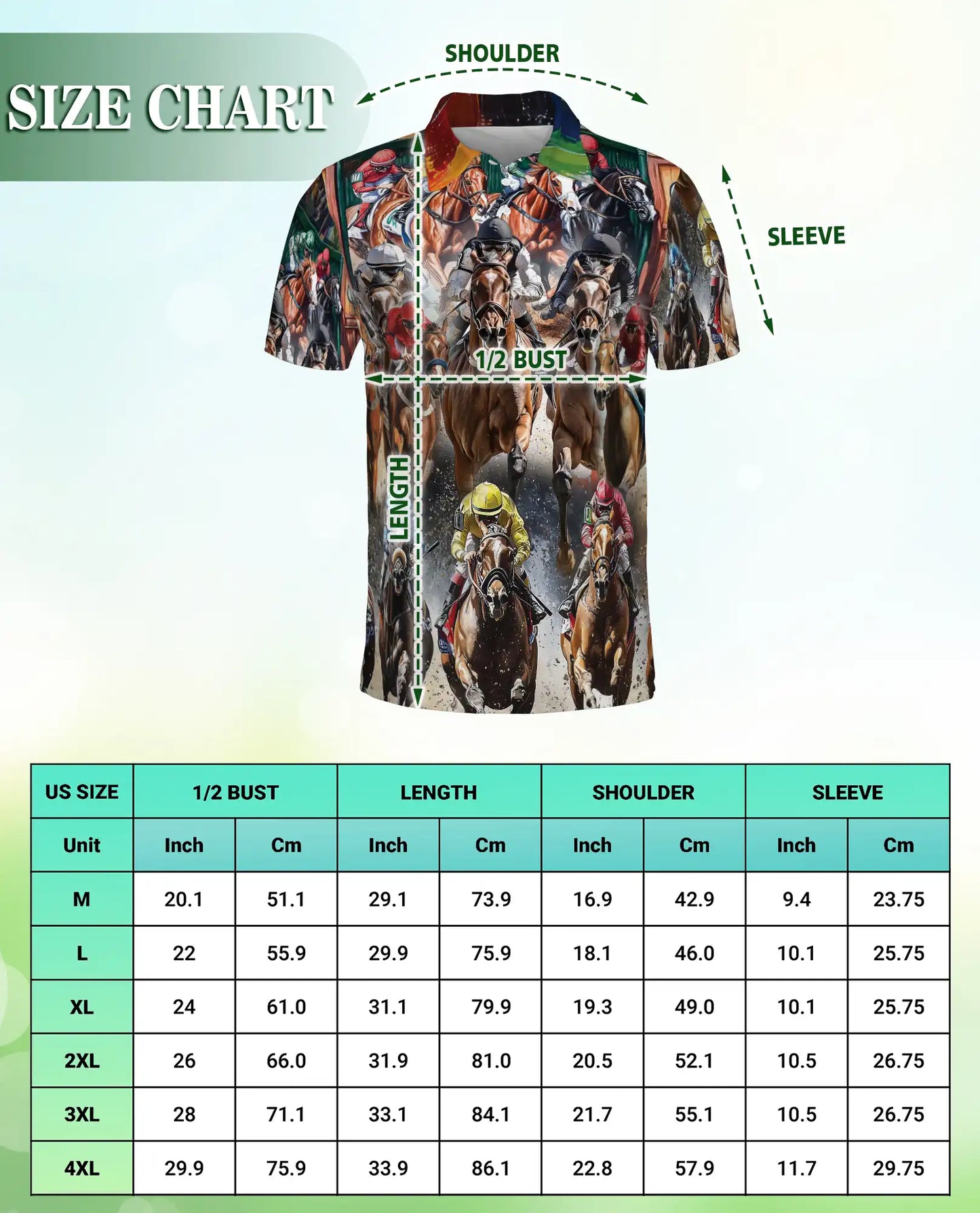 Horse Racing 3D Polo Shirt for Men – Jockey Derby Sport Style | Azhobbyshop