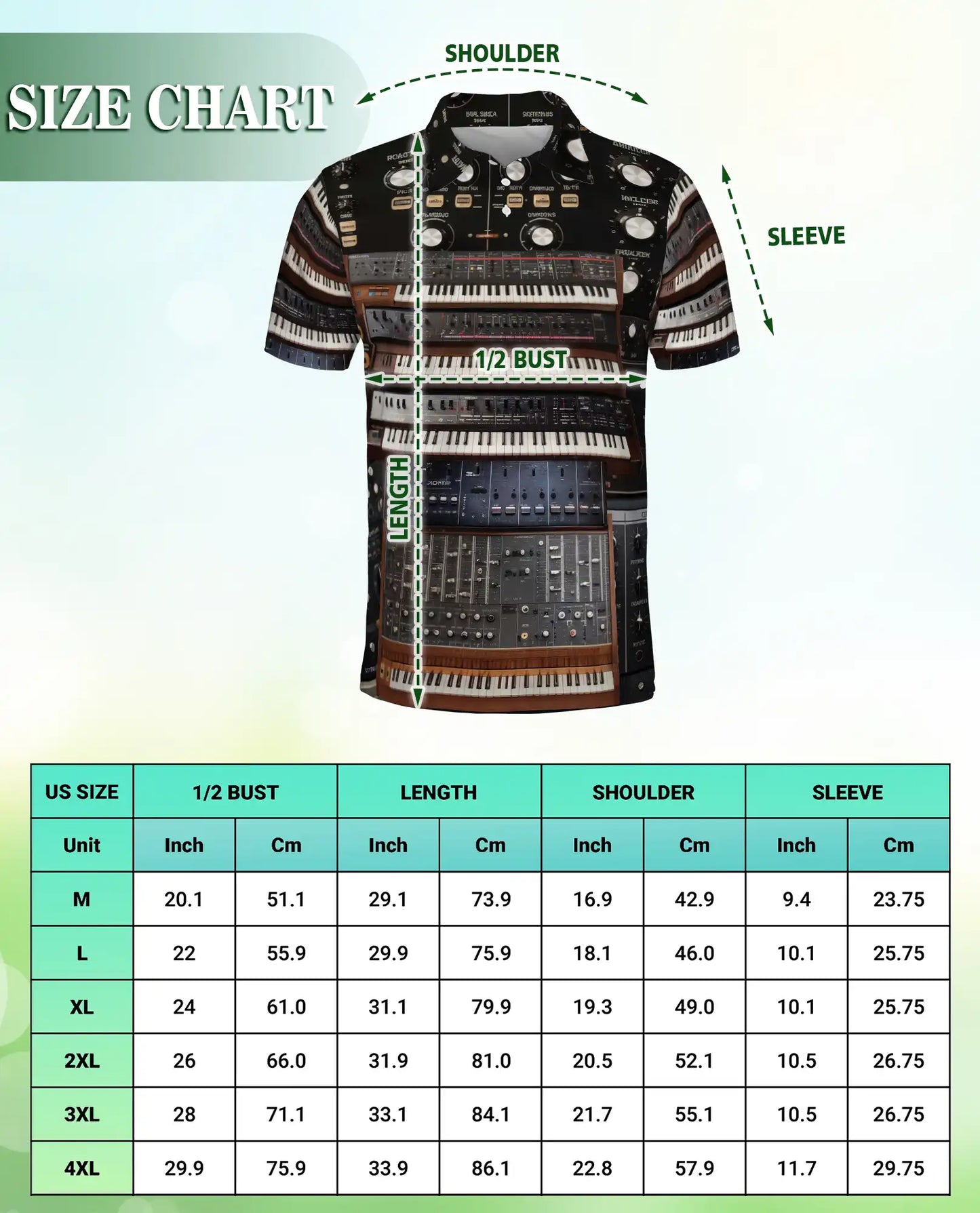 Vintage Synthesizer Keyboard Polo Shirt | Azhobbyshop