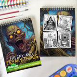 Creepy And Freaky Things Spiral Bound Coloring Book, Unleash Your Artistic Talents in the Realm of the Bizarre with 30 Charming Creepy and Freaky Things Coloring Pages for Coloring Enthusiasts to Embrace the Dark and Unsettling