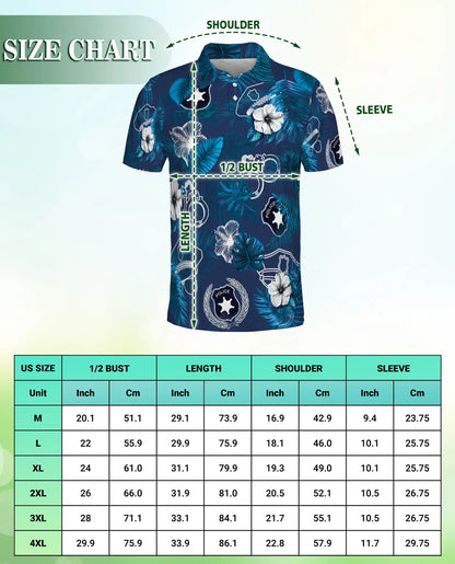 Police Polo Shirt – Tropical Law Enforcement Hawaiian Style | Azhobbyshop