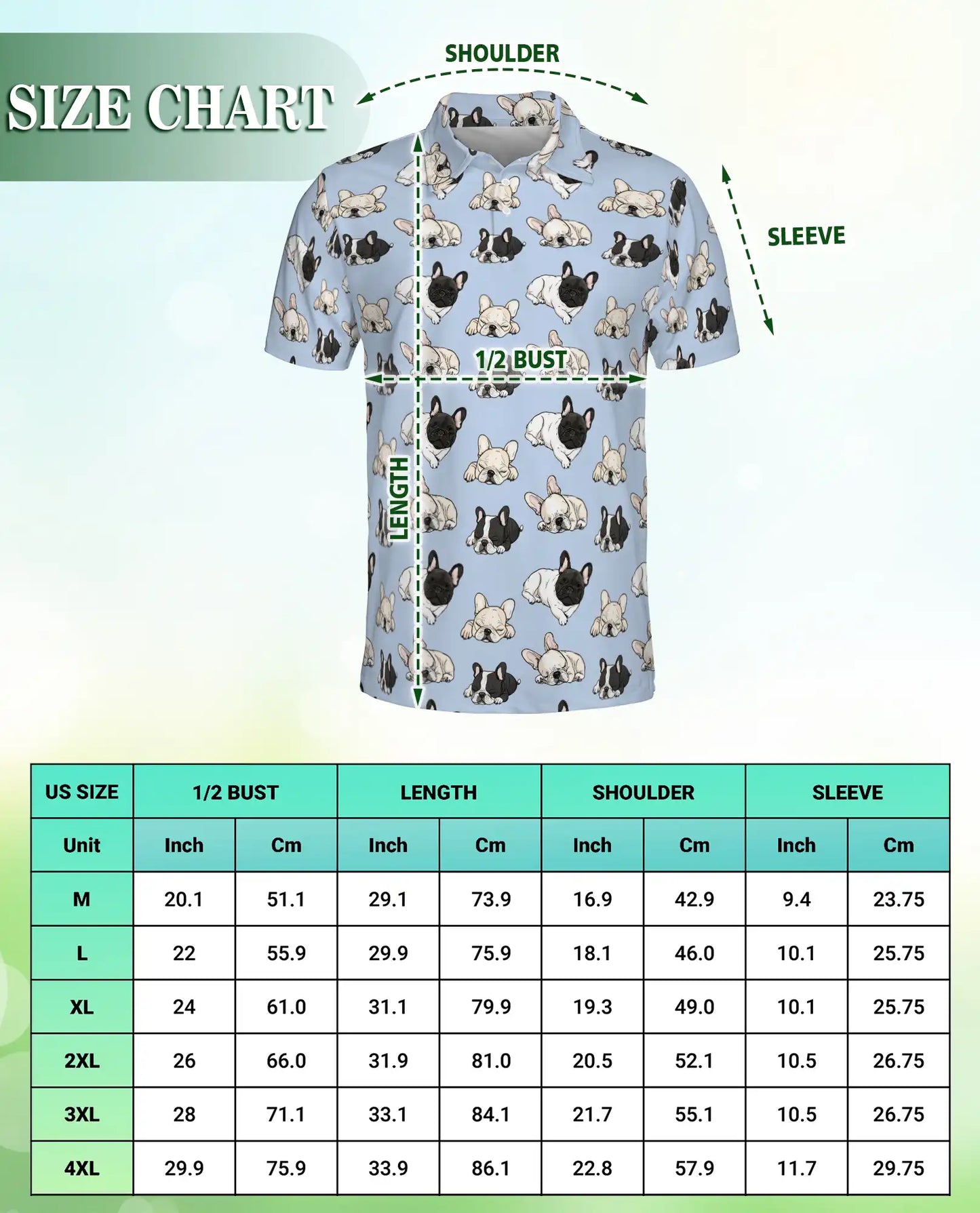 Lazy French Bulldog Pattern Polo Shirt | Azhobbyshop