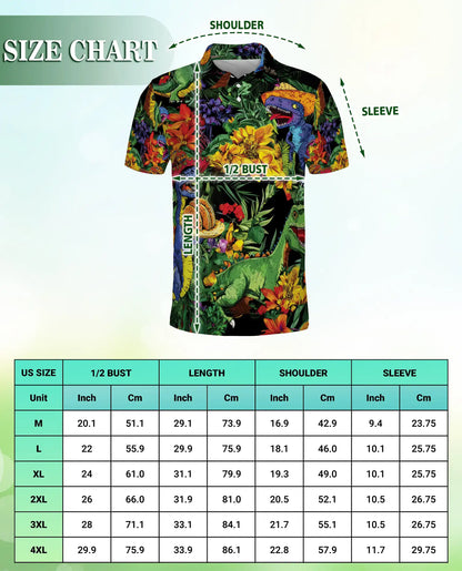 Taco T-Rex Polo Shirt – Funny Dinosaur Hawaiian Style | Azhobbyshop