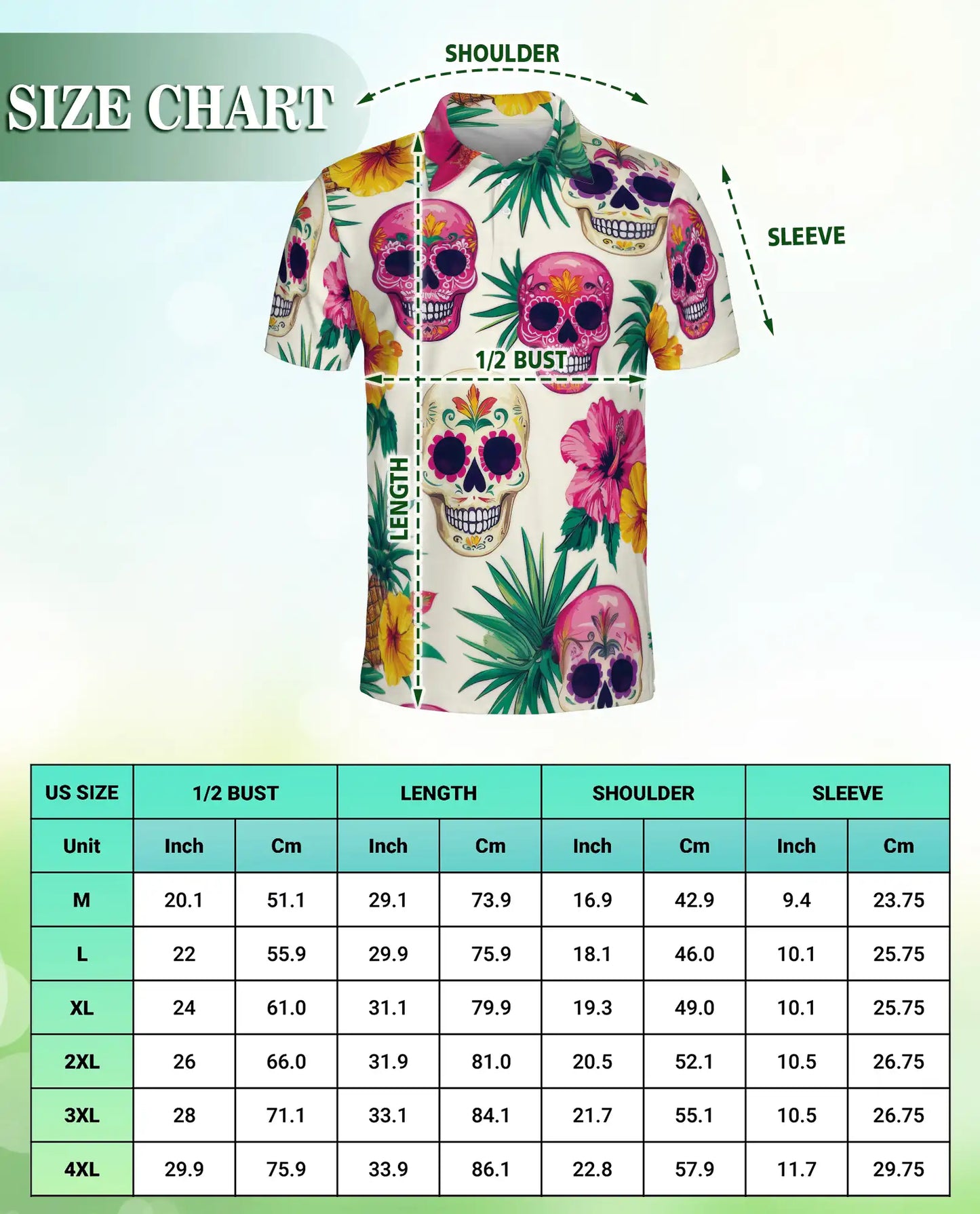 Orange Skull 3D Polo Shirt for Men – Tropical Floral & Skull Print | Azhobbyshop (Copy)