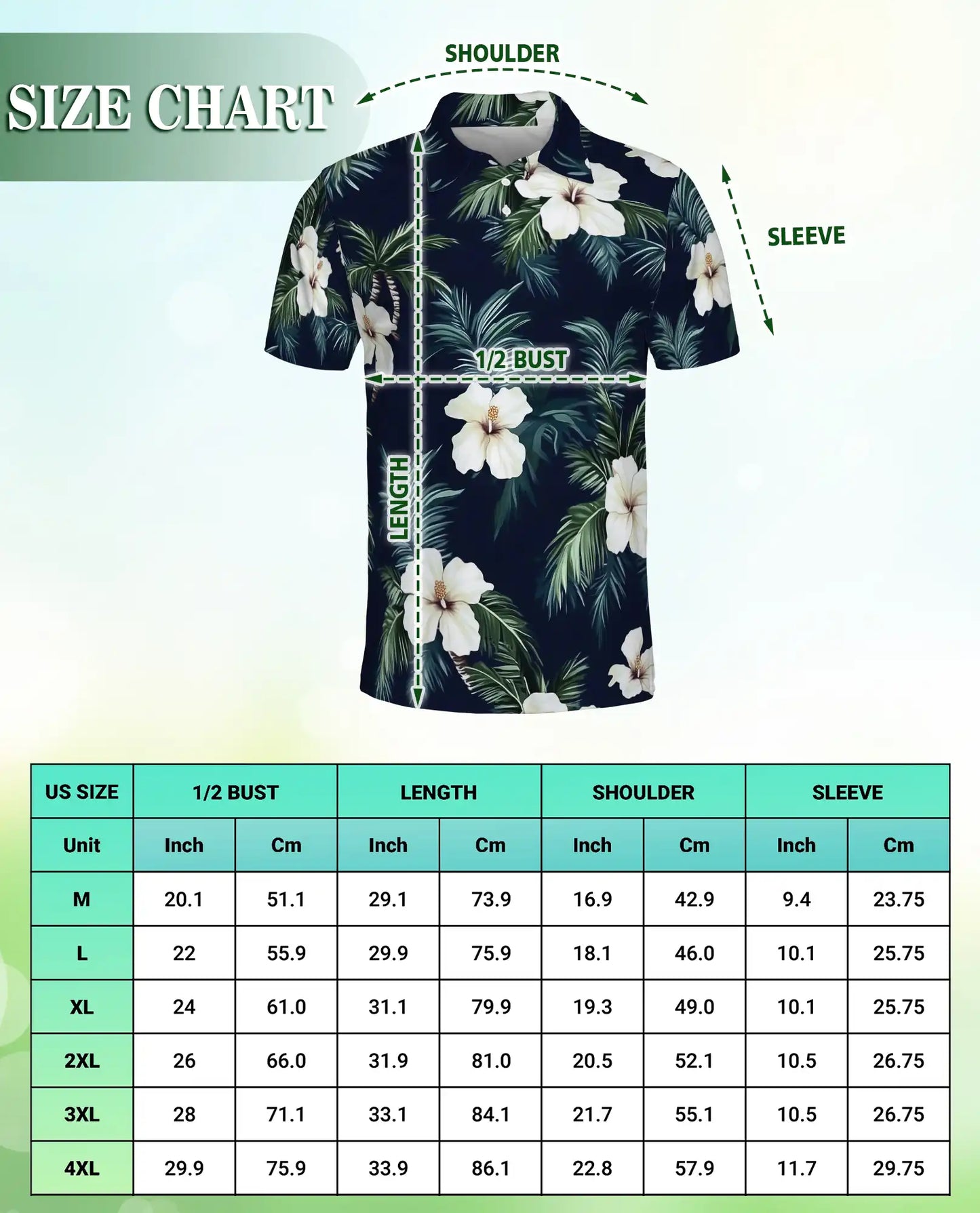 Hibiscus Hawaiian 3D Polo Shirt for Men – Tropical Floral Summer Style | Azhobbyshop