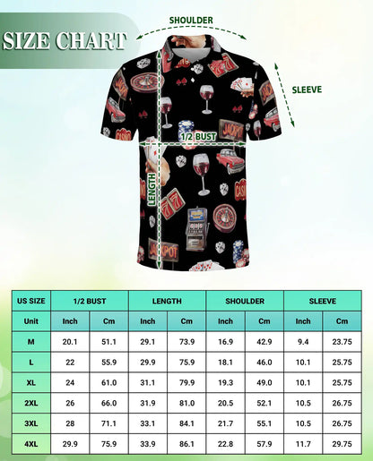 Lucky Las Vegas Hawaiian Polo Shirt – Casino Jackpot Poker Shirt | Azhobbyshop