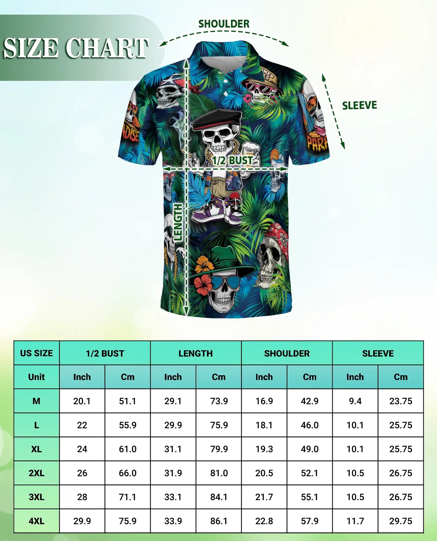 Skull Hawaiian Polo Shirt – Funny Skeleton Summer Beach Shirt | Azhobbyshop
