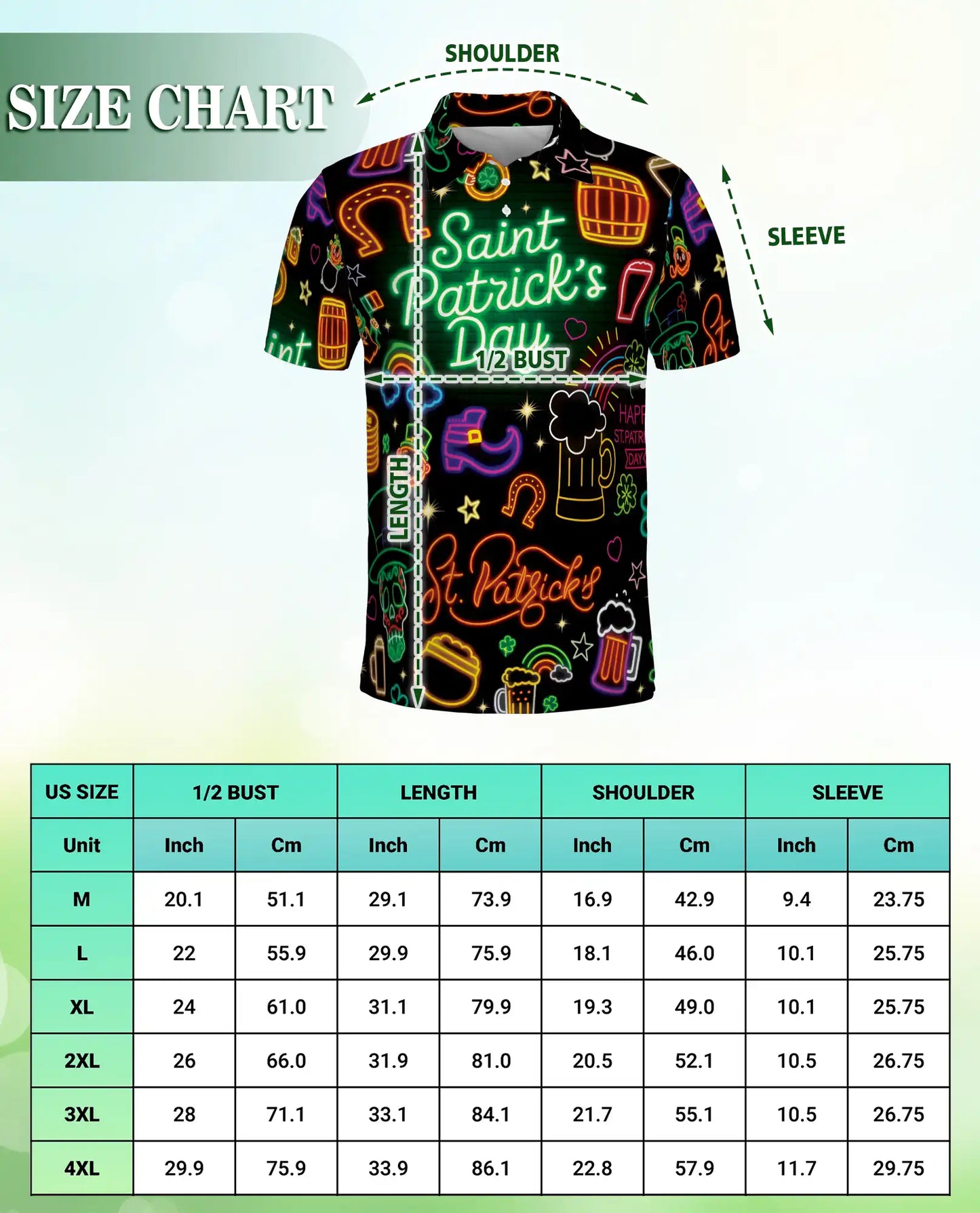 St Patrick’s Day Polo Shirt -Neon Irish Beer Party Shirt | Azhobbyshop