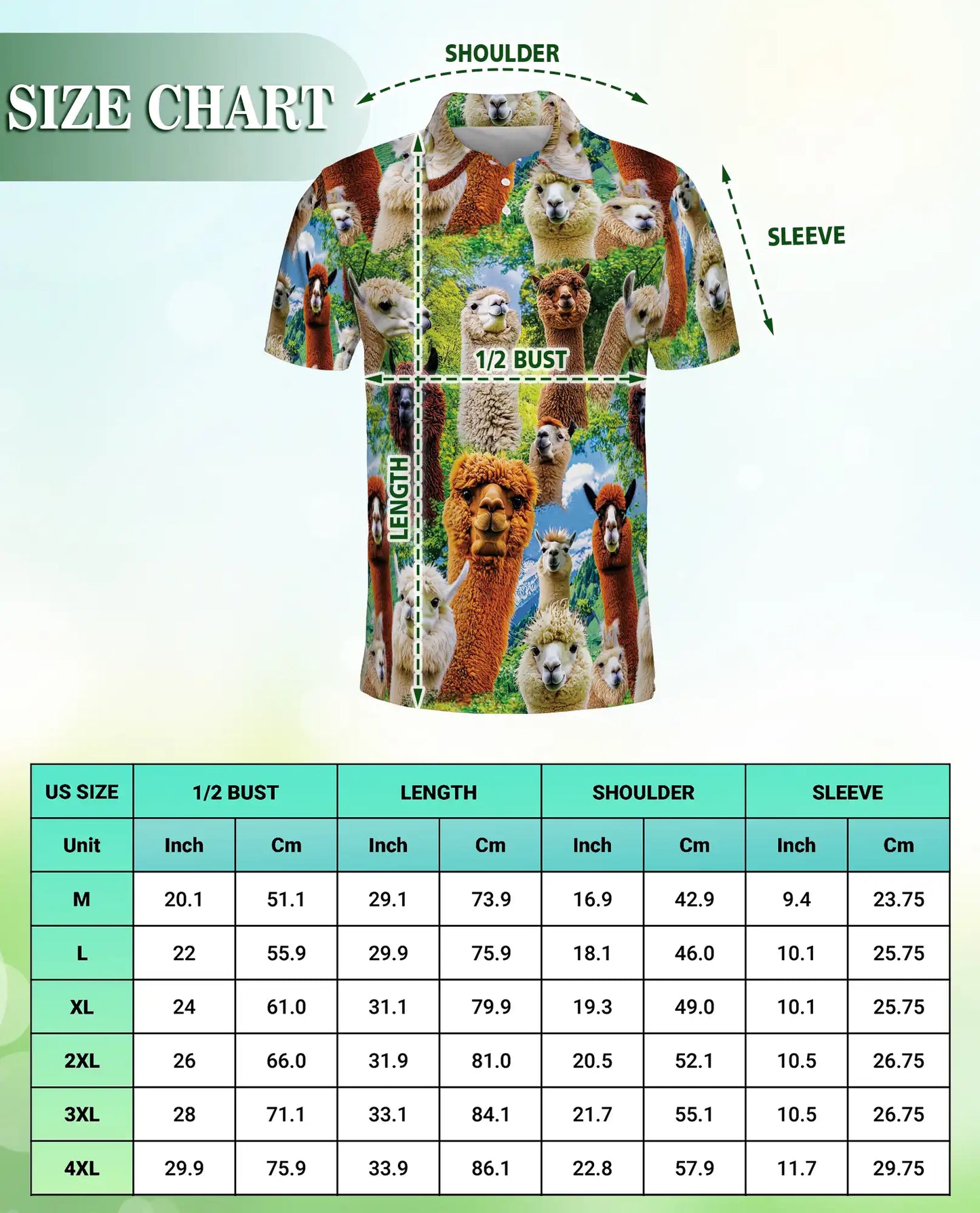 Alpaca Polo Shirt – Fun & Colorful Animal Print | Azhobbyshop