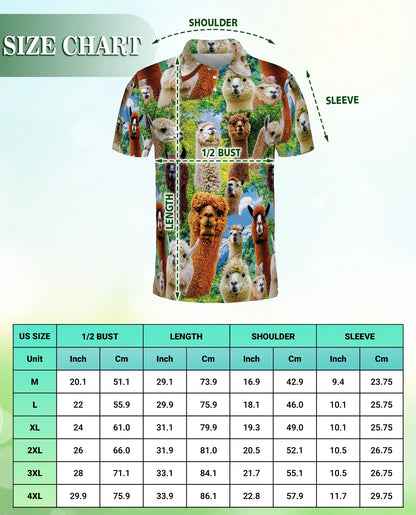 Alpaca Polo Shirt – Fun & Colorful Animal Print | Azhobbyshop