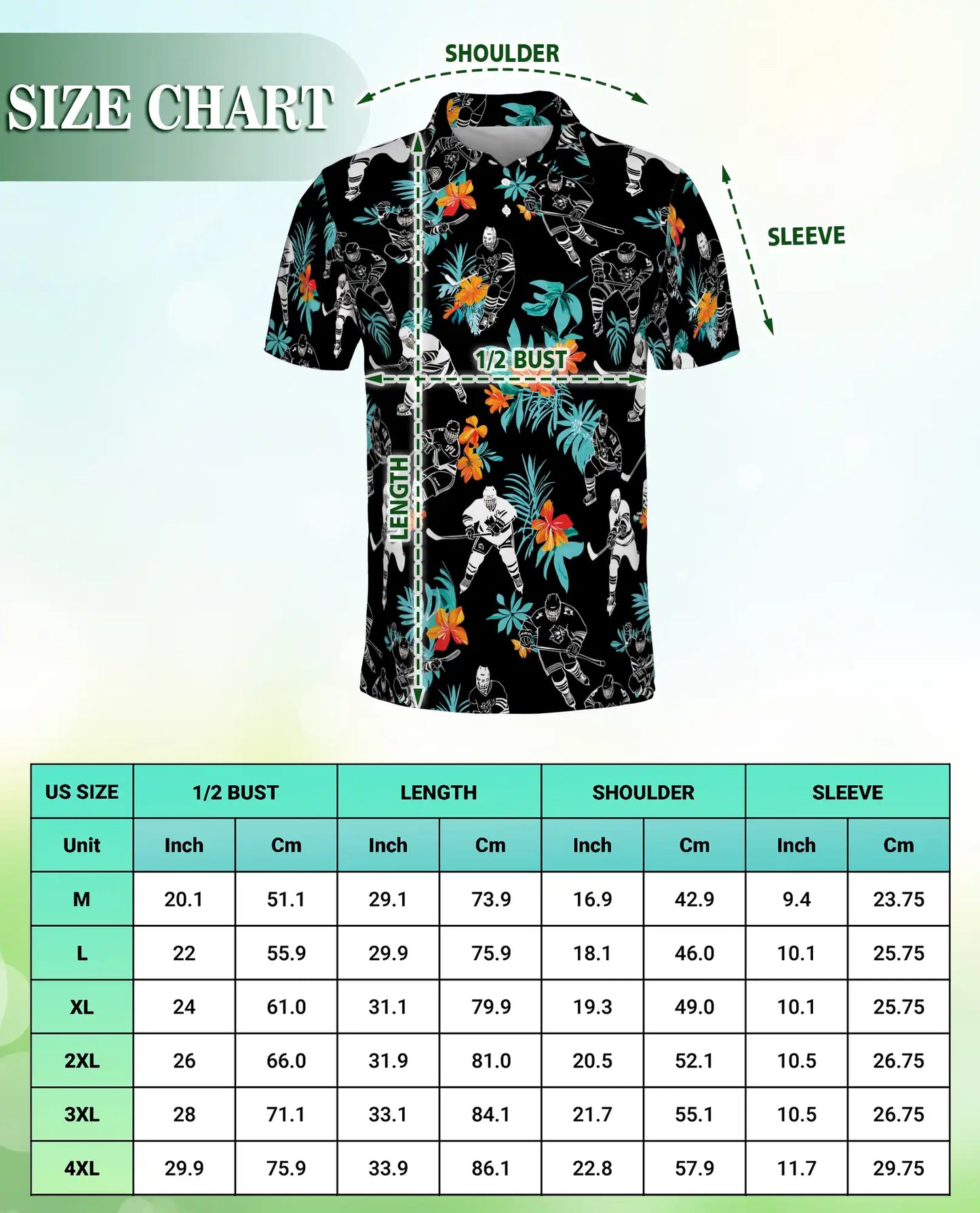 Hockey Player Polo Shirt – Tropical Sports Style | Azhobbyshop