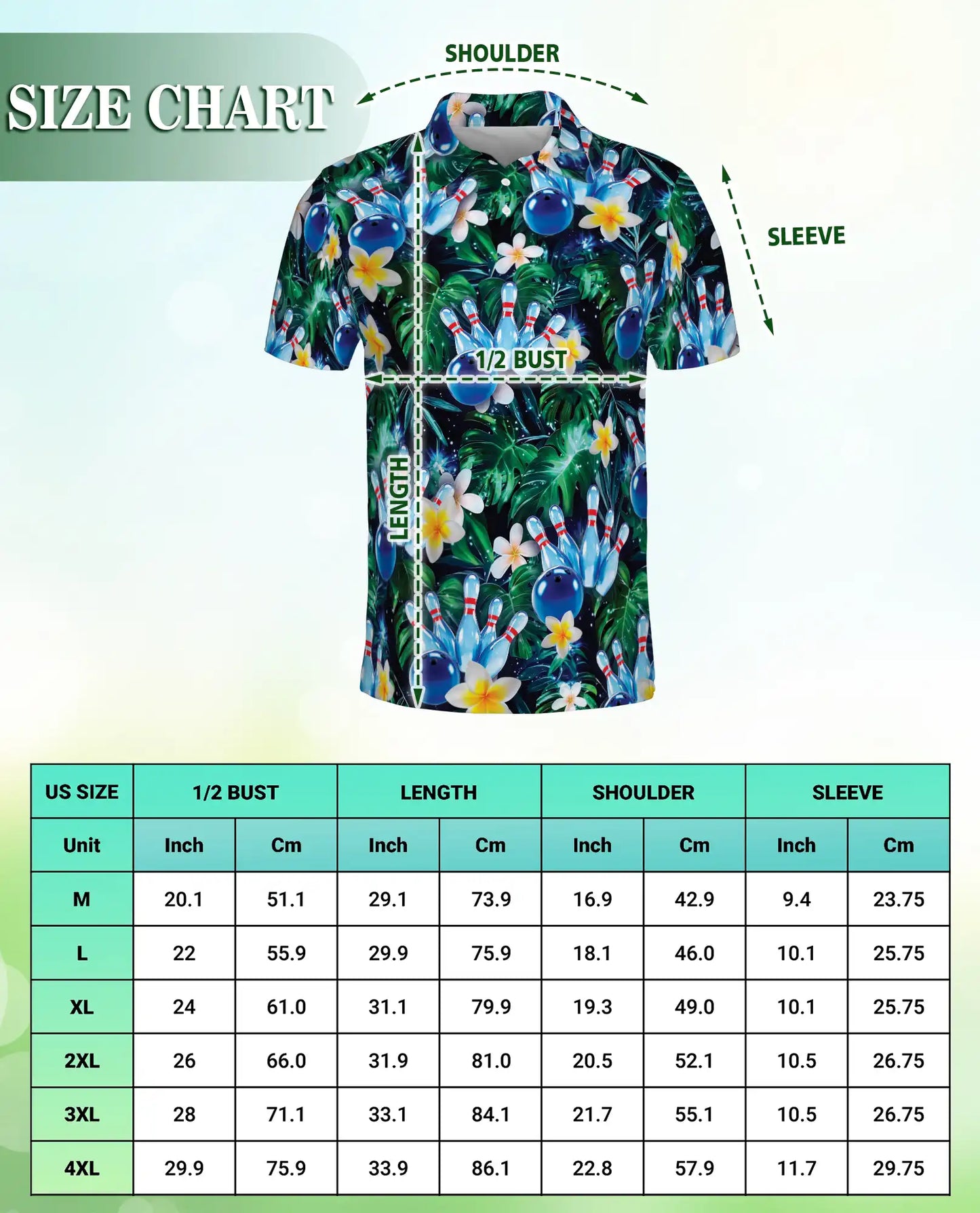 Bowling Tropical 3D Polo Shirt for Men – Floral Island Sport Style | Azhobbyshop