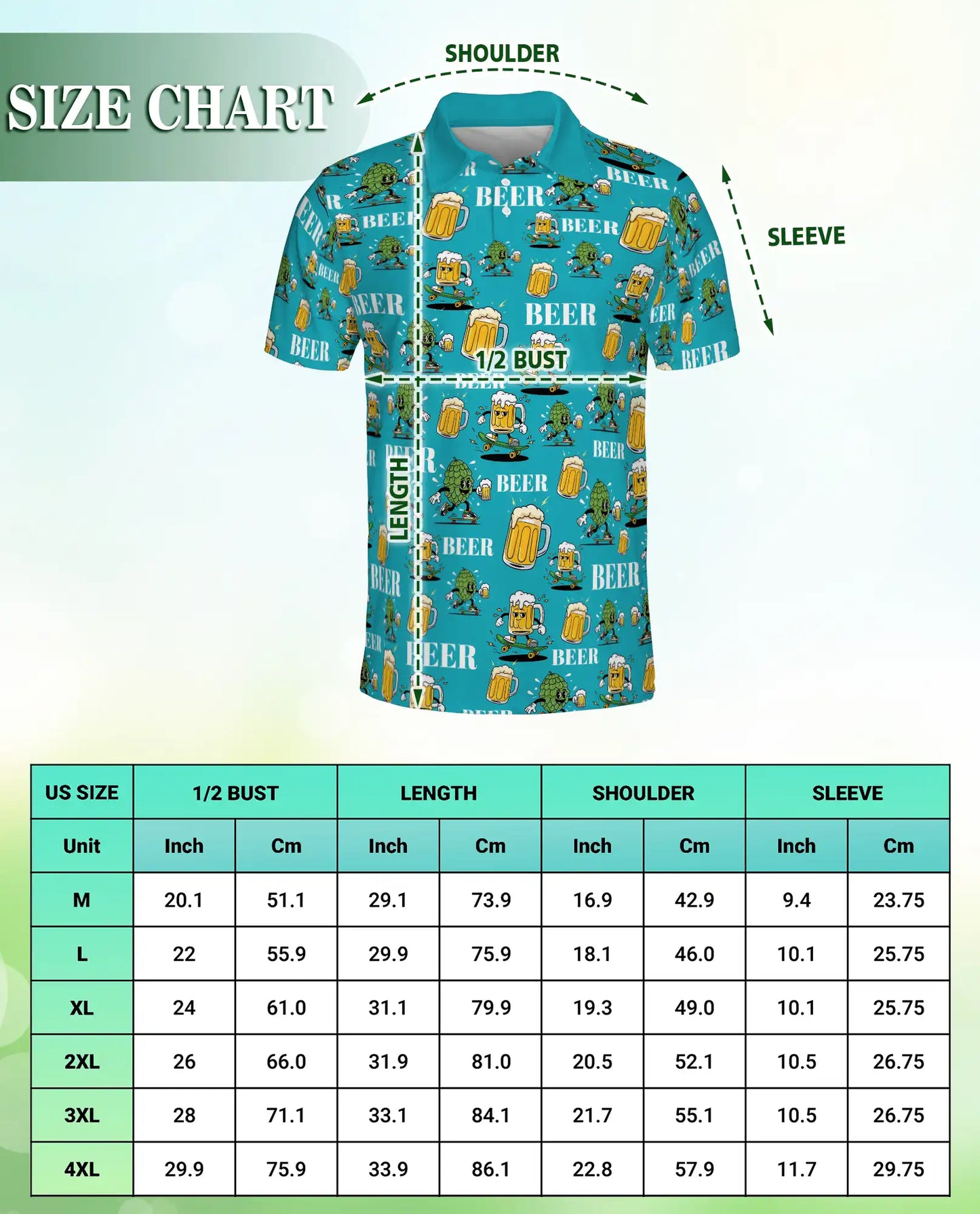 Funny Beer 3D Polo Shirt for Men – Skateboard Hop Party Design | Azhobbyshop