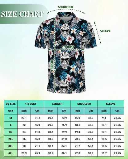 Lacrosse Tropical 3D Polo Shirt for Men – Floral Sports Summer Style | Azhobbyshop