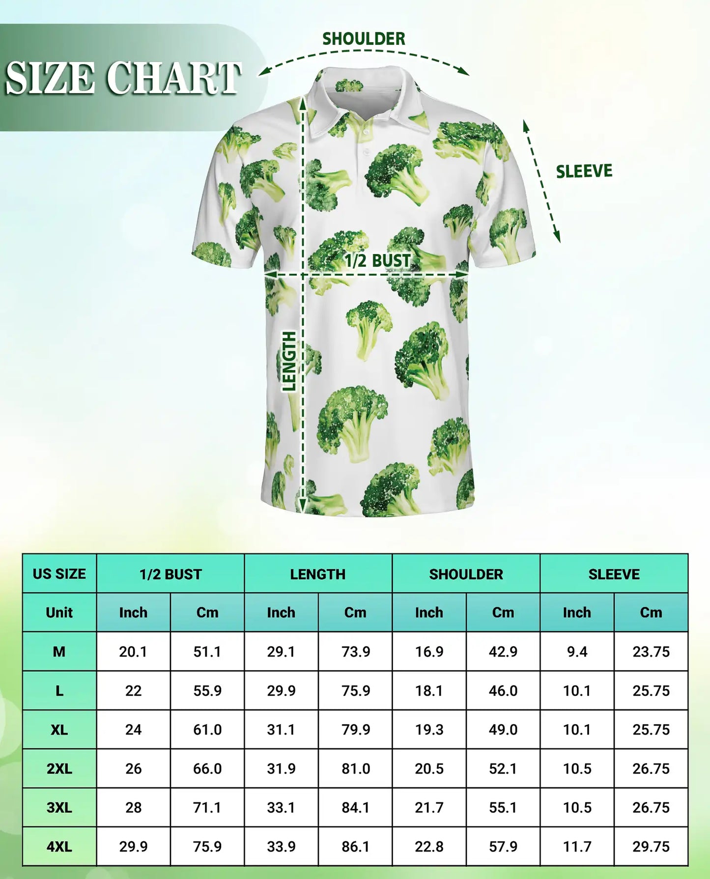 Broccoli Hawaiian Polo Shirt – Funny Vegetable Print Shirt | Azhobbyshop