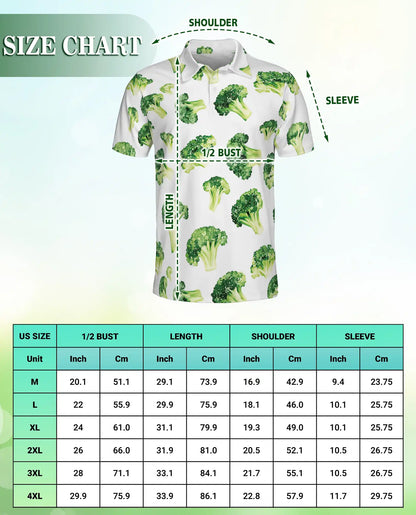 Broccoli Hawaiian Polo Shirt – Funny Vegetable Print Shirt | Azhobbyshop