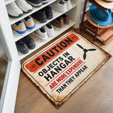 Funny Aviation Doormat – Vintage Hangar Warning Mat
