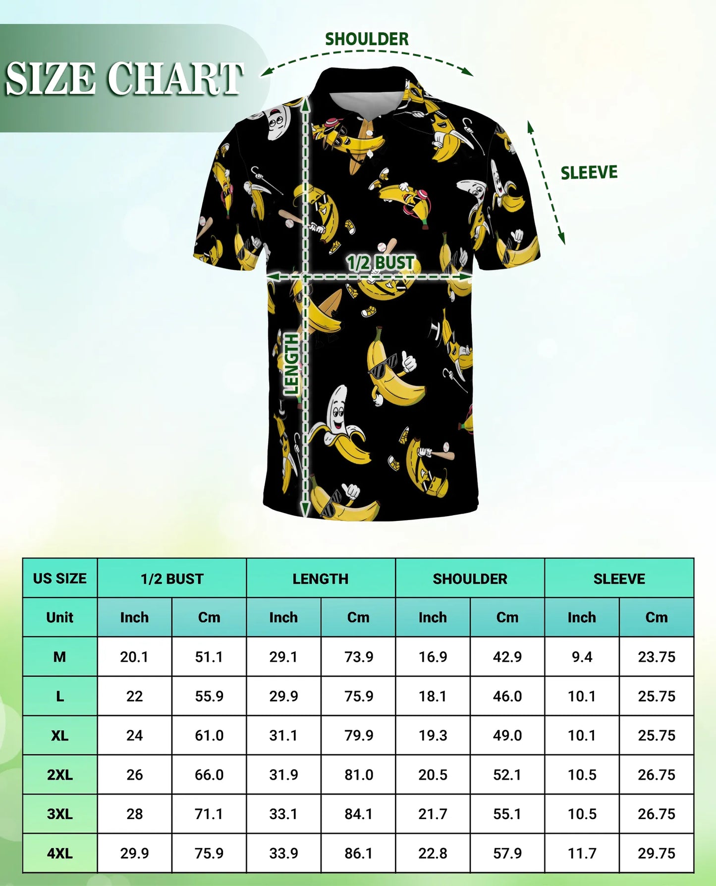 Funny Banana 3D Polo Shirt for Men – Cool Fruit Cartoon Style | Azhobbyshop