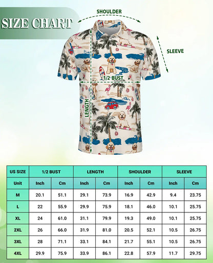 Goldendoodle Beach Polo Shirt – Summer Dog Hawaiian Style | Azhobbyshop