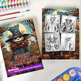 Spooky Scarecrow Spiral Bound Coloring Book, Explore the Haunting Beauty of Scarecrows and Create Your Own Spooky Masterpieces