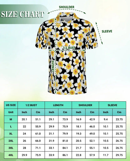 Yellow Plumeria Floral Polo Shirt | Azhobbyshop