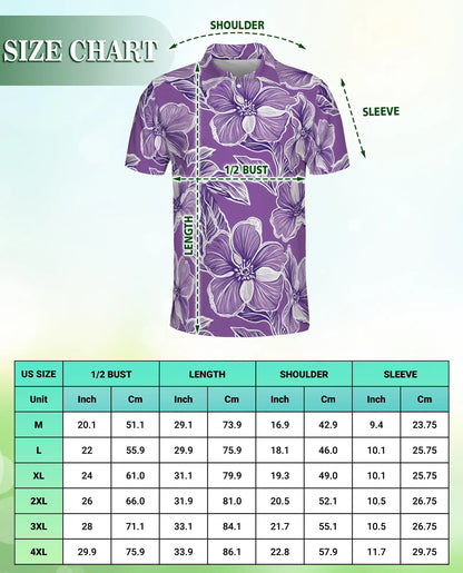 Big Hibiscus Floral Polo Shirt | Azhobbyshop