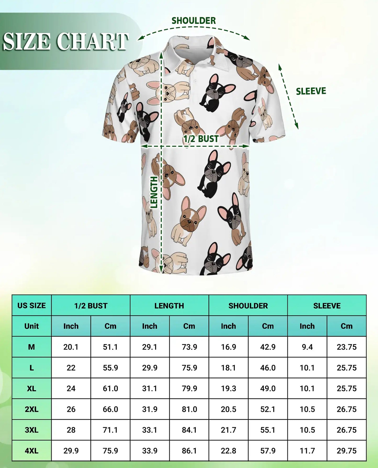 French Bulldog 3D Polo Shirt for Men – Cute Dog Lover Pattern Style | Azhobbyshop