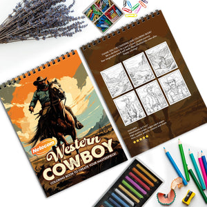 Western Cowboy Spiral Bound Coloring Book, Rugged Western Scenes for a Cowboy Adventure, Great for Fans of the Old West and Americana