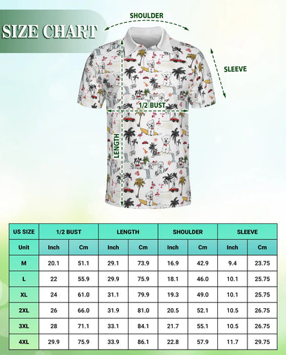 Westie Tropical Beach Polo Shirt | Azhobbyshop