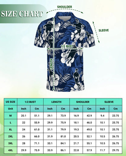 Lacrosse Hawaiian 3D Polo Shirt for Men – Tropical Sports Aloha Style | Azhobbyshop