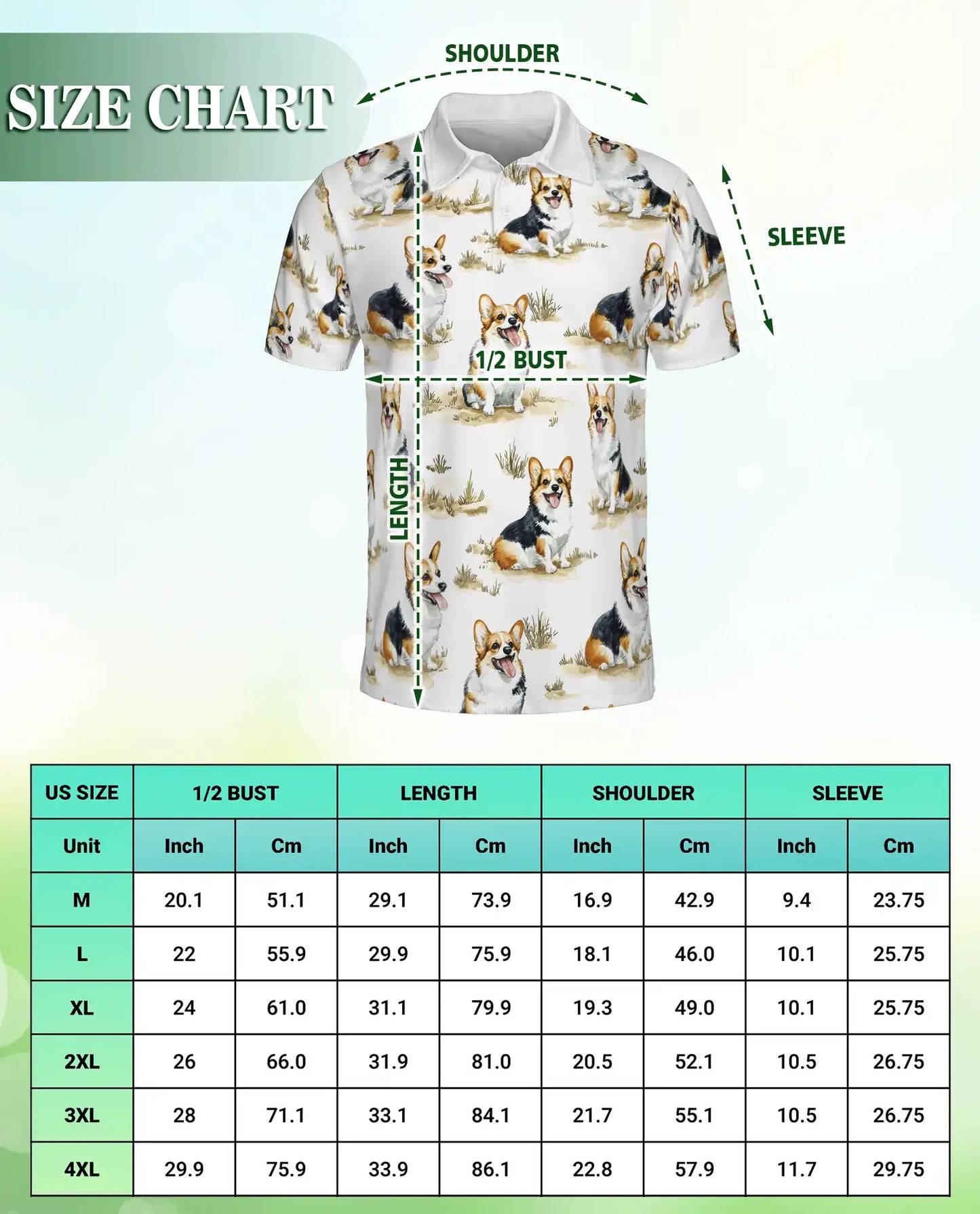 Corgi Dog Polo Shirt -Cute Dog Lover Gift Style | Azhobbyshop