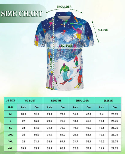Go Skiing This Winter Polo Shirt 3D-Tropical Style | Azhobbyshop
