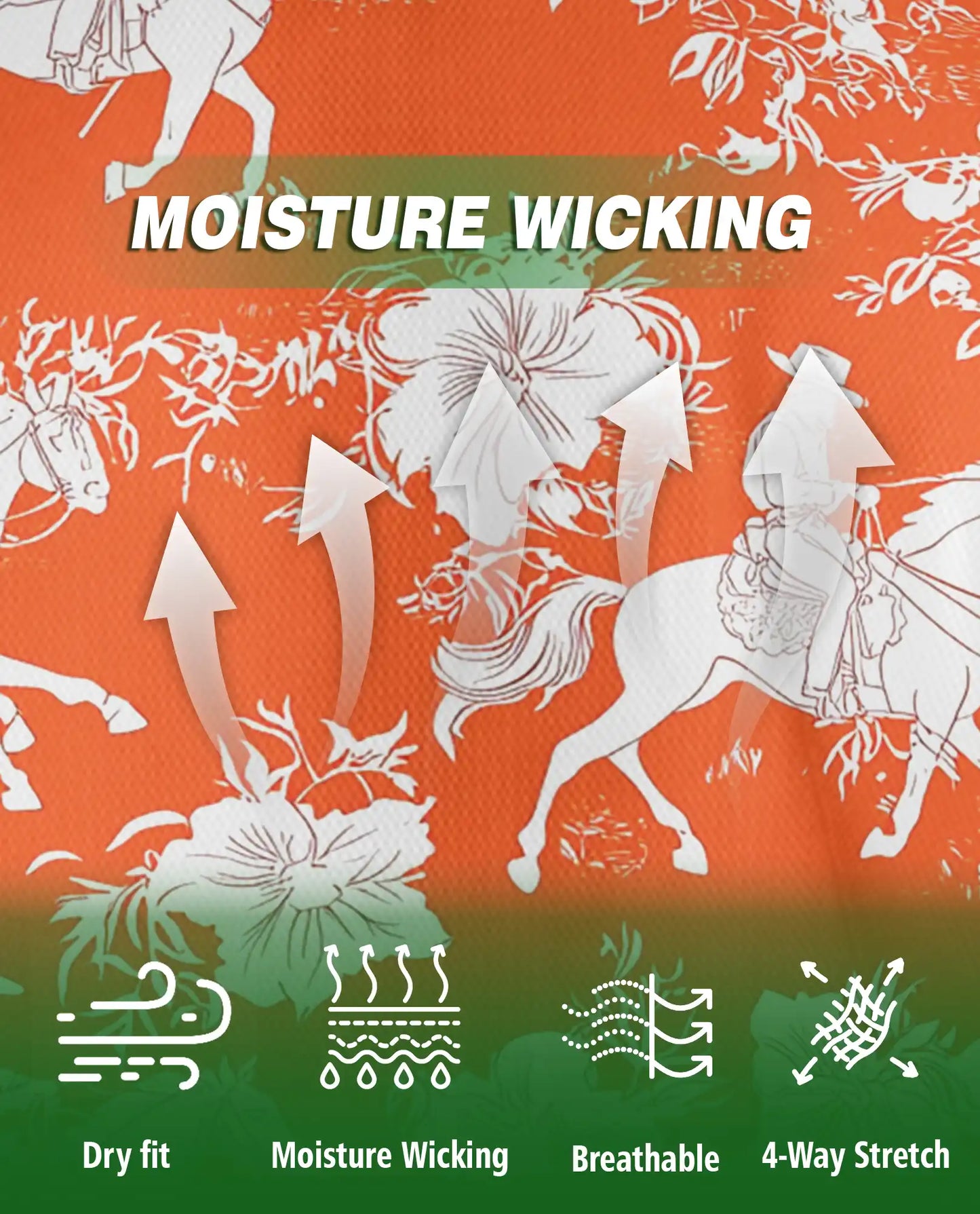 Aloha Polo Shirt Saddle Bronc Orange – Cowboy & Floral Design | Azhobbyshop