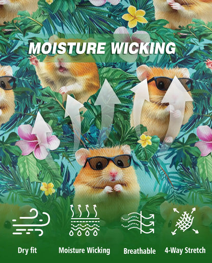 Cute Hamster Hawaiian Polo Shirt Tropical Summer Shirt | Azhobbyshop