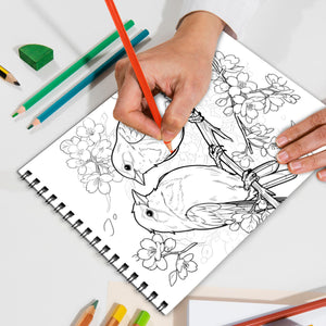 Songbirds Spiral Bound Coloring Book, Charming Songbird Illustrations for a Peaceful Coloring Experience, Ideal for Bird Lovers and Nature Enthusiasts