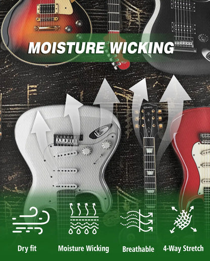 Electric Guitar Polo Shirt - Rock Music Guitar Player Style | Azhobbyshop