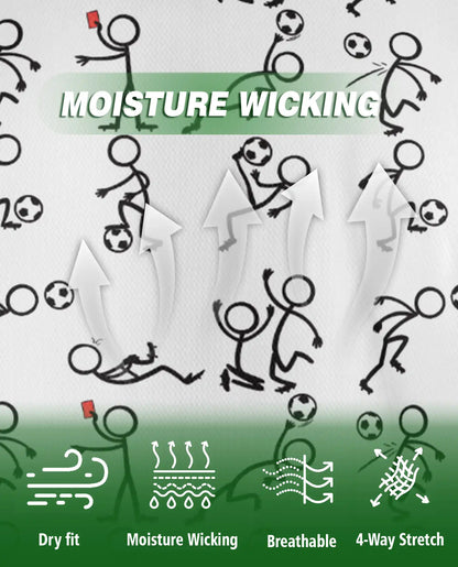 Funny Soccer Stickman 3D Polo Shirt for Men – Cartoon Football Player Style | Azhobbyshop
