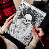 Eerie Enigmas Spiral Bound Coloring Book, Summon Wonder and Delight with Intricate Designs in this Eerie Enigmas Coloring Adventure