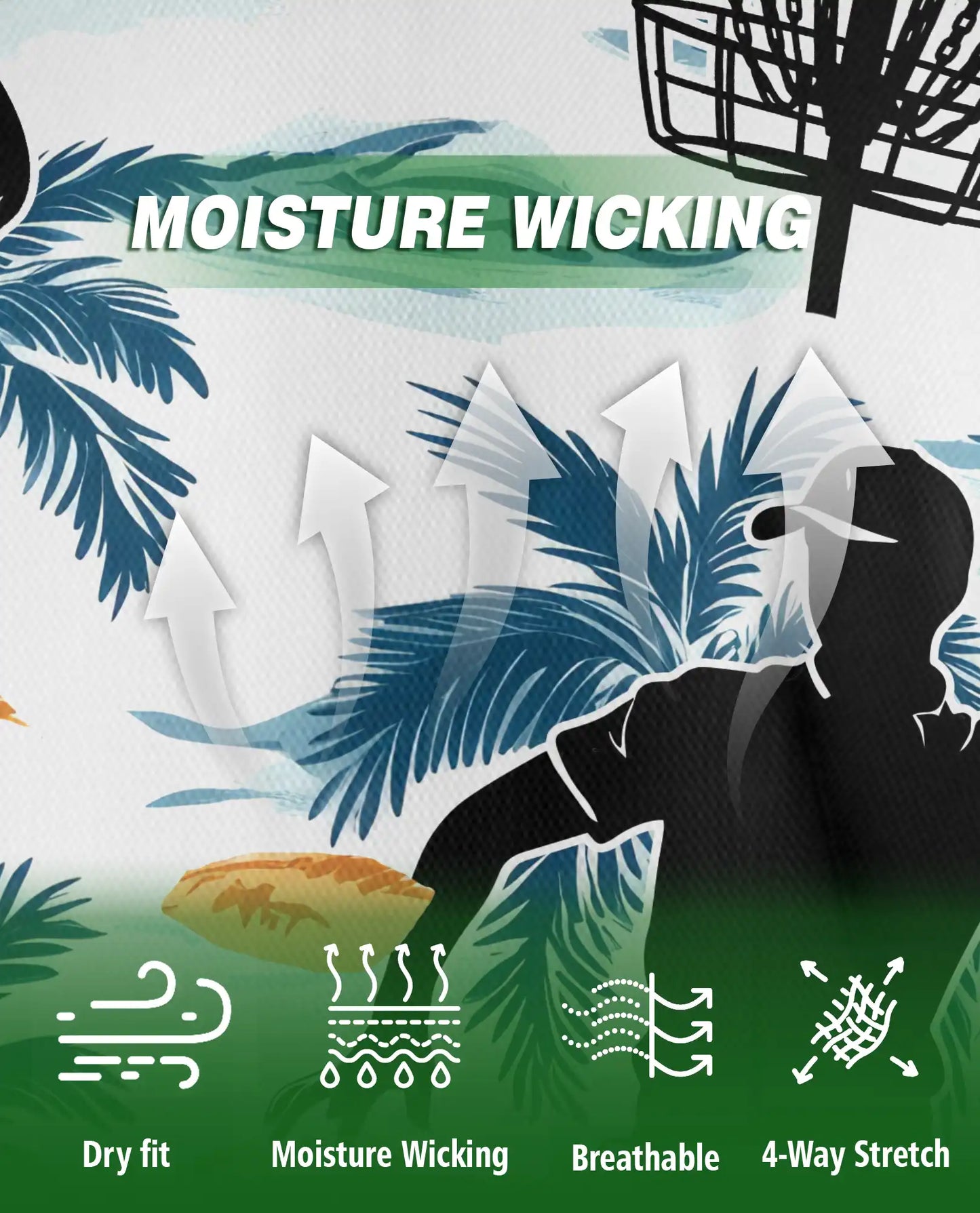 Disc Golf Tropical 3D Polo Shirt – Beach Palm Tree Sport Style | Azhobbyshop