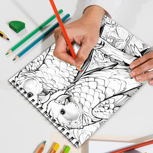 Tropical Birds Spiral Bound Coloring Book, Vibrant Tropical Birds for a Colorful Artistic Adventure, Ideal for Bird Watchers and Nature Fans