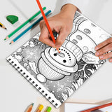 Snowman Spiral Bound Coloring Book, Cheerful Snowman Scenes for Winter Fun, Perfect for Holiday Coloring and Those Seeking Joyful Art