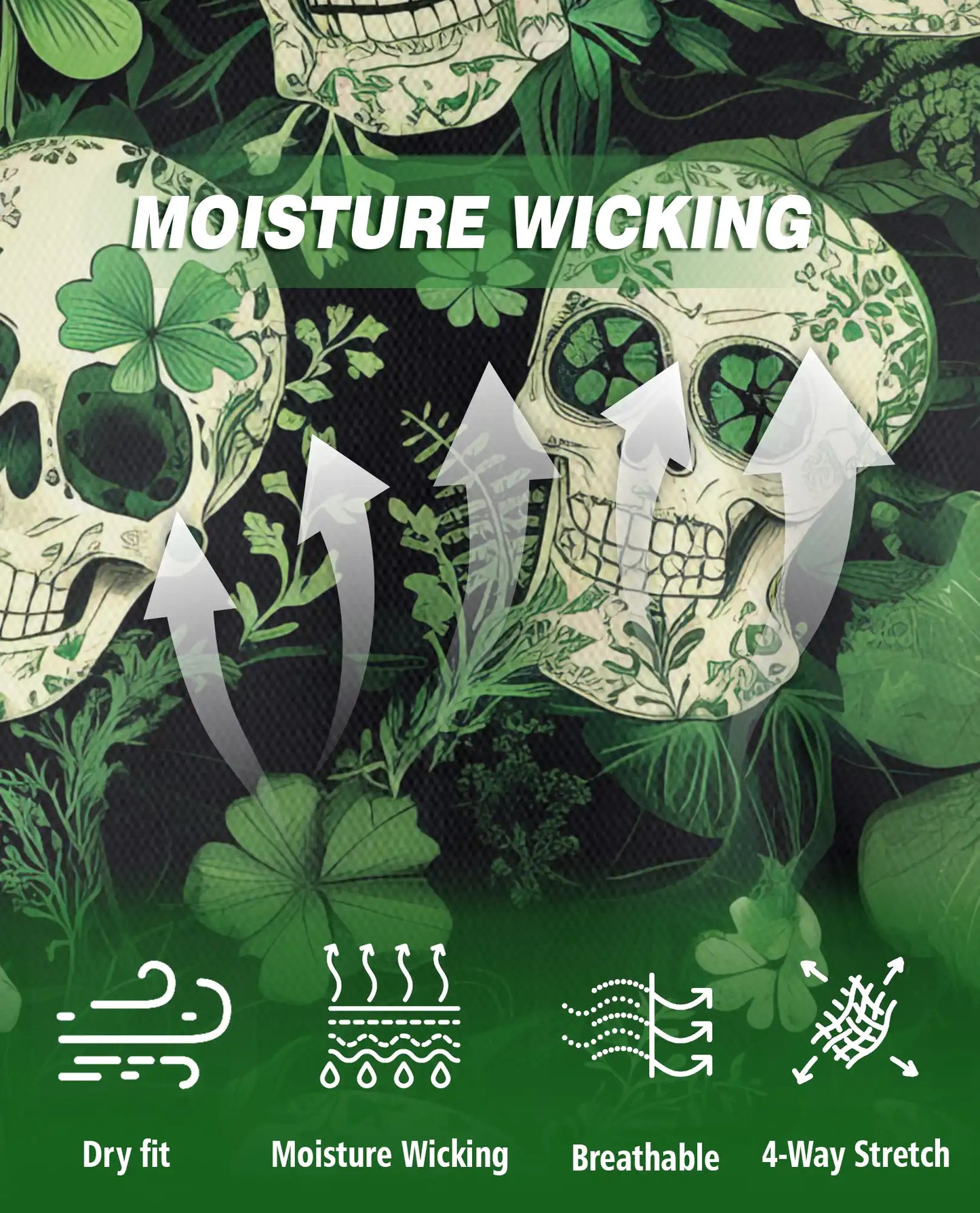 St. Patrick Skull Shamrock Polo Shirt | Azhobbyshop