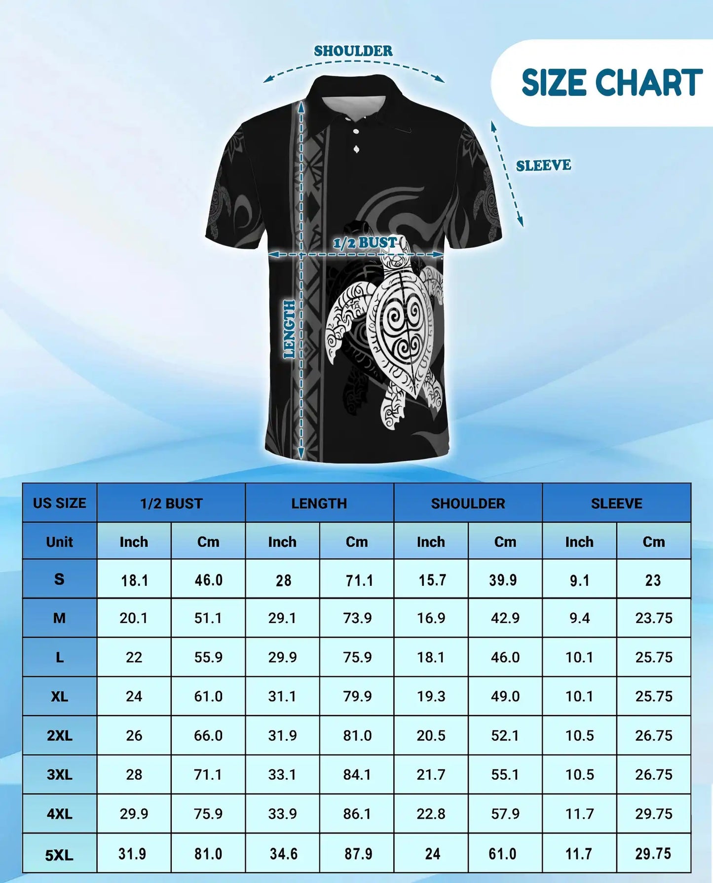 Polynesian Turtle Polo Shirt – Tribal Sea Turtle Hawaiian Style | Azhobbyshop