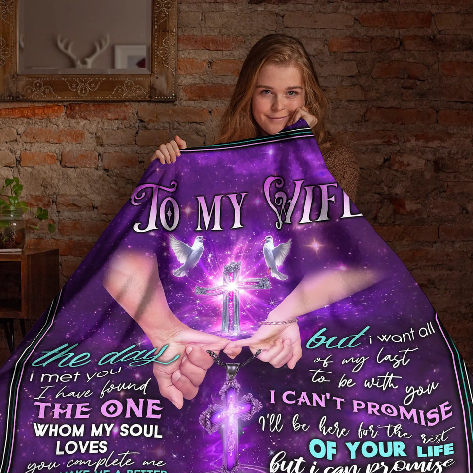 Personalized Wife Blanket From Husband – Christian Galaxy Throw