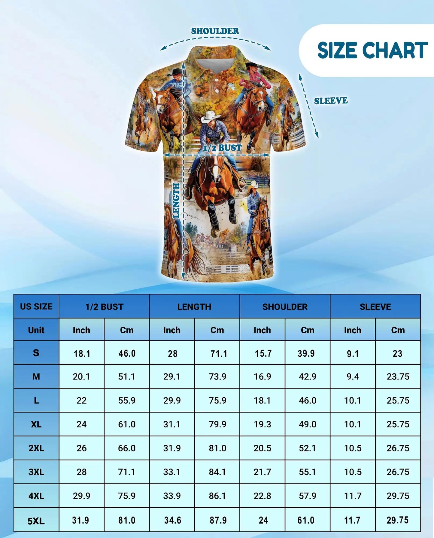 Cowgirl Rodeo Polo Shirt- Horse Riding Western Style | Azhobbyshop