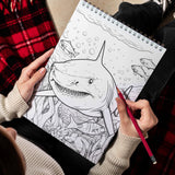 Magical Sharks Spiral Bound Coloring Book, Discover the Power of the Ocean with 30 Captivating Shark Coloring Pages for Adventure Seekers to Ignite Their Imagination