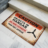 Funny Aviation Doormat – Vintage Hangar Warning Mat