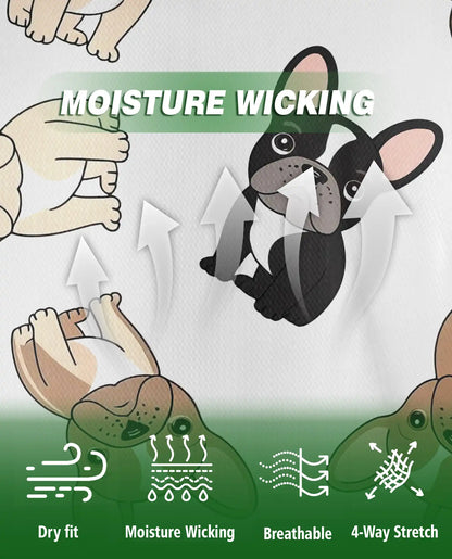 French Bulldog 3D Polo Shirt for Men – Cute Dog Lover Pattern Style | Azhobbyshop