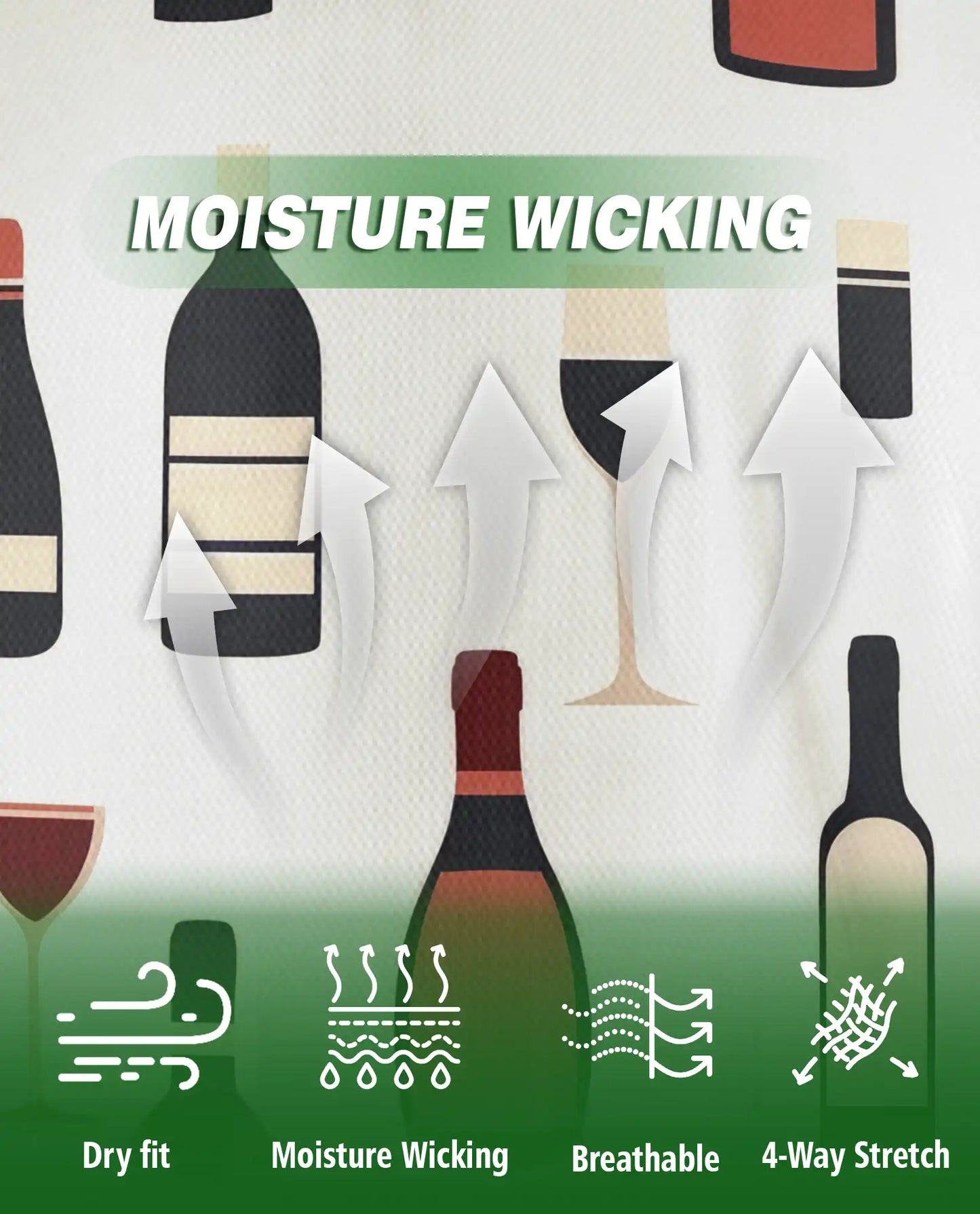 Wine Bottle Pattern Polo Shirt | Azhobbyshop
